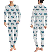 Thumbnail for Yakovlev Yak-18T - Men Pajamas - Cartoon Pattern - Light Gray