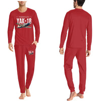 Thumbnail for Yakovlev Yak-18T - Men Pajamas - Original Chest - Red