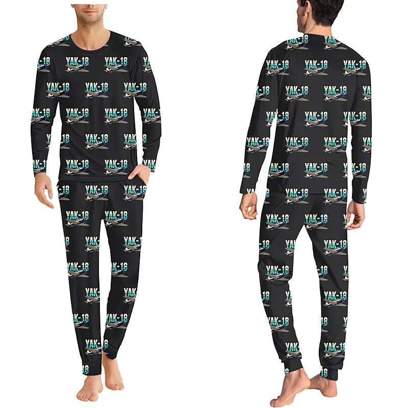 Yakovlev Yak-18T - Men Pajamas - Original Pattern - Black