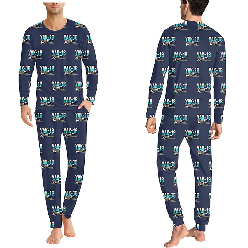 Yakovlev Yak-18T - Men Pajamas - Original Pattern - Navy Blue