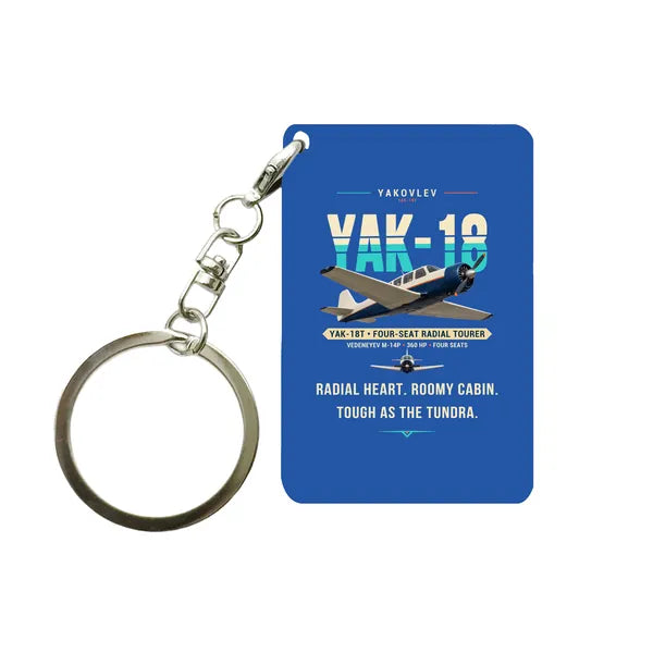 Yakovlev Yak-18T - Original - Key Chain - Blue