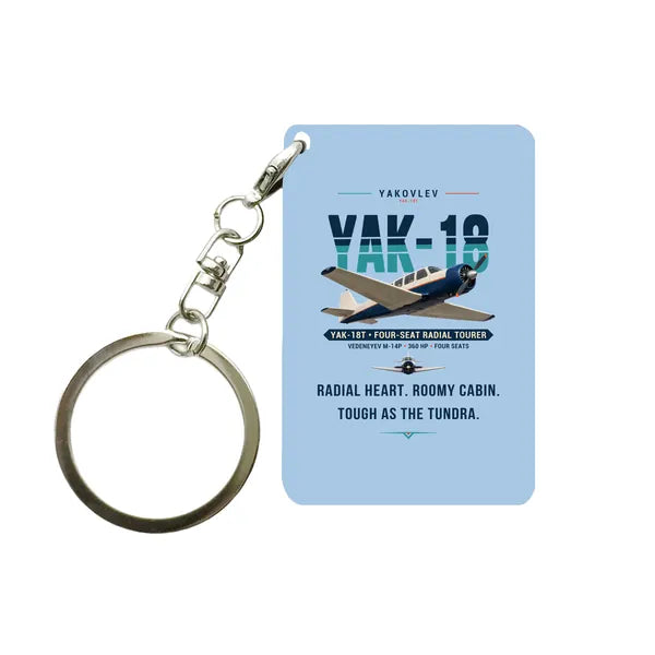 Yakovlev Yak-18T - Original - Key Chain - Light Blue