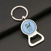 Thumbnail for Yakovlev Yak-18T - Original + Name - Bottle Opener Key Chain - Light Blue