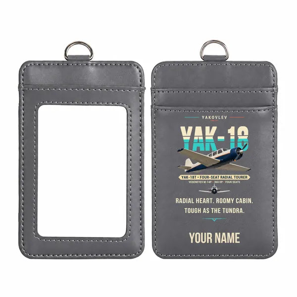 Yakovlev Yak-18T - Original - ID Card Holder - Gray + Name
