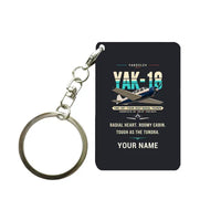 Thumbnail for Yakovlev Yak-18T - Original + Name - Key Chain - Black