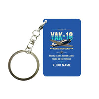 Thumbnail for Yakovlev Yak-18T - Original + Name - Key Chain - Blue