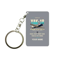 Thumbnail for Yakovlev Yak-18T - Original + Name - Key Chain - Gray