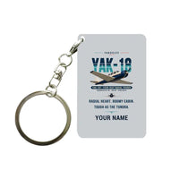 Thumbnail for Yakovlev Yak-18T - Original + Name - Key Chain - Light Gray