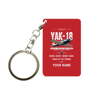 Thumbnail for Yakovlev Yak-18T - Original + Name - Key Chain - Red