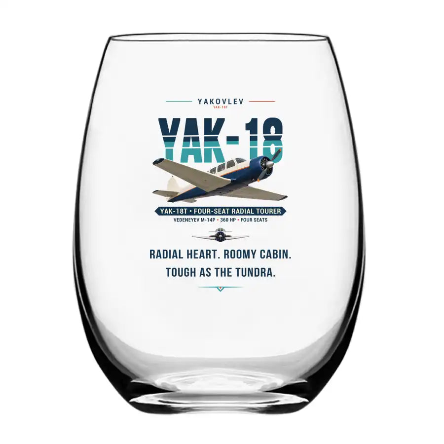 Yakovlev Yak-18T - Original - Water & Drink Glass