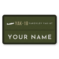 Thumbnail for Yakovlev Yak-18T Patches - Rectangle + Name - Olive Khaki