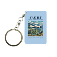 Thumbnail for Yakovlev Yak-18T - Poster - Key Chain - Light Blue