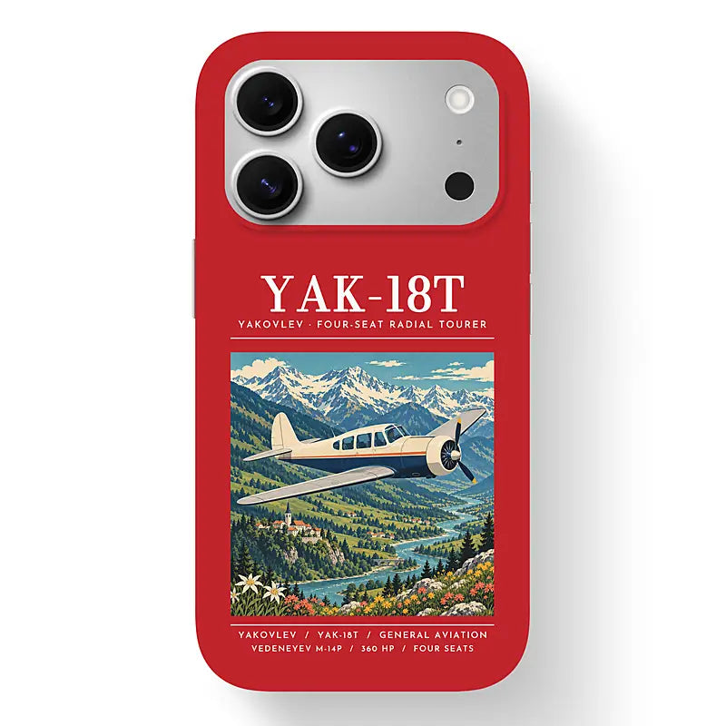 Yakovlev Yak-18T - Poster - MagSafe iPhone 17 Pro - Red