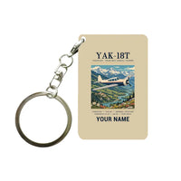 Thumbnail for Yakovlev Yak-18T - Poster + Name - Key Chain - Beige