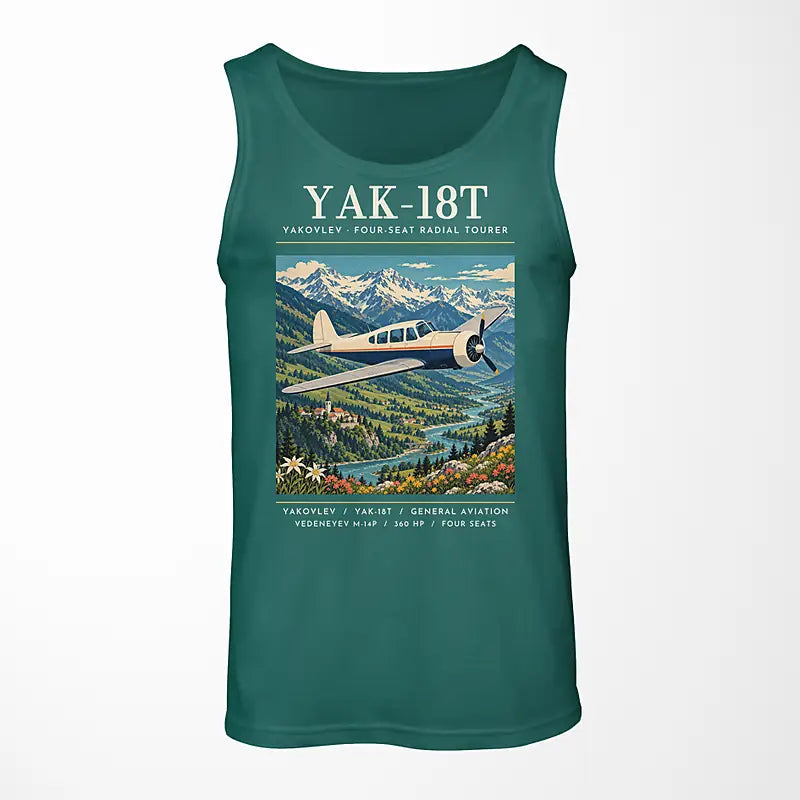 Yakovlev Yak-18T - Poster - Tank Top - Green