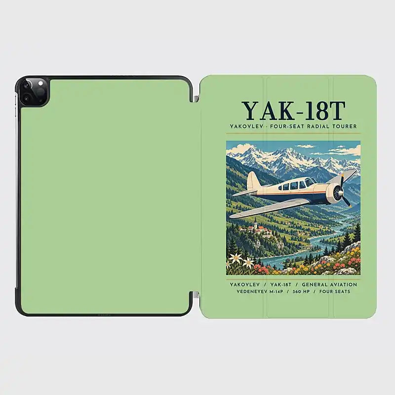 Yakovlev Yak-18T - Poster - iPad Case - Light Green