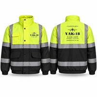 Thumbnail for Yakovlev Yak-18T Reflective Winter Jackets - Heritage - Fluorescent Yellow & Navy