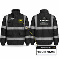 Thumbnail for Yakovlev Yak-18T Reflective Winter Jackets - Heritage + Name - Black