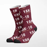 Thumbnail for Yakovlev Yak-18T - Socks - Burgundy + Name