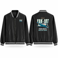 Thumbnail for Yakovlev Yak-18T Stylish Jackets - Baseball Collar - Cartoon - Black