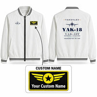 Thumbnail for Yakovlev Yak-18T Stylish Jackets - Baseball Collar - Heritage + Name - White