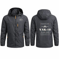 Thumbnail for Yakovlev Yak-18T Stylish Jackets - Hooded Windbreaker - Heritage - Charcoal