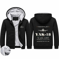 Thumbnail for Yakovlev Yak-18T Zipped Sweatshirts - Heritage - Black
