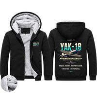 Thumbnail for Yakovlev Yak-18T Zipped Sweatshirts - Original - Black