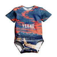 Thumbnail for Yakovlev Yak-40 3D All-Over Print Clothing - Baby Bodysuit - 3D