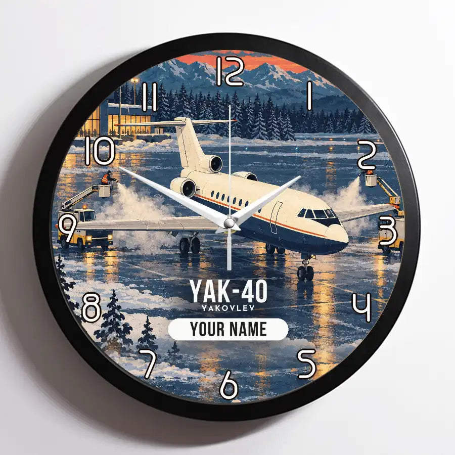 Yakovlev Yak-40 - 3D + Name - Framed - Full Print