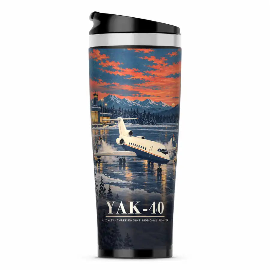 Yakovlev Yak-40 - 3D - Stainless Steel (No Holder) - Full Print
