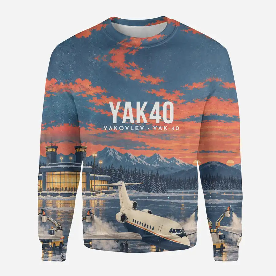 Yakovlev Yak-40 3D All-Over Print Clothing - Sweatshirt - 3D