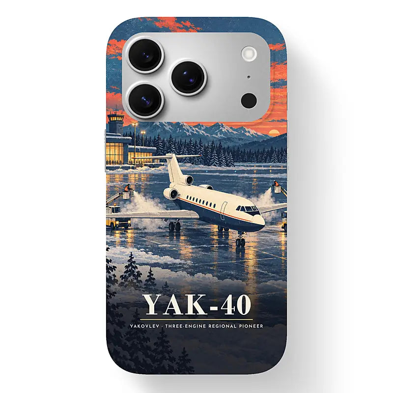 Yakovlev Yak-40 - 3D + Title - MagSafe iPhone 17 Pro - Black