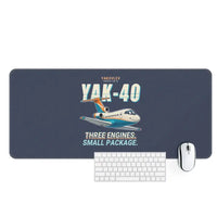 Thumbnail for Yakovlev Yak-40 - Cartoon - Desk Mat - Navy Blue