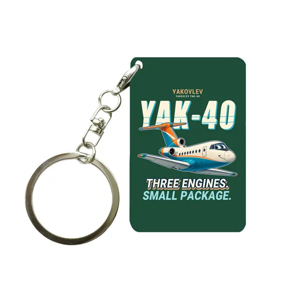 Yakovlev Yak-40 - Cartoon - Key Chain - Dark Green