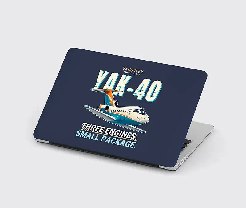 Yakovlev Yak-40 - Cartoon - MacBook Case - Navy Blue