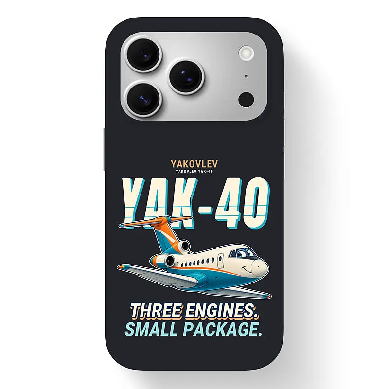 Yakovlev Yak-40 - Cartoon - MagSafe iPhone 17 Pro - Black