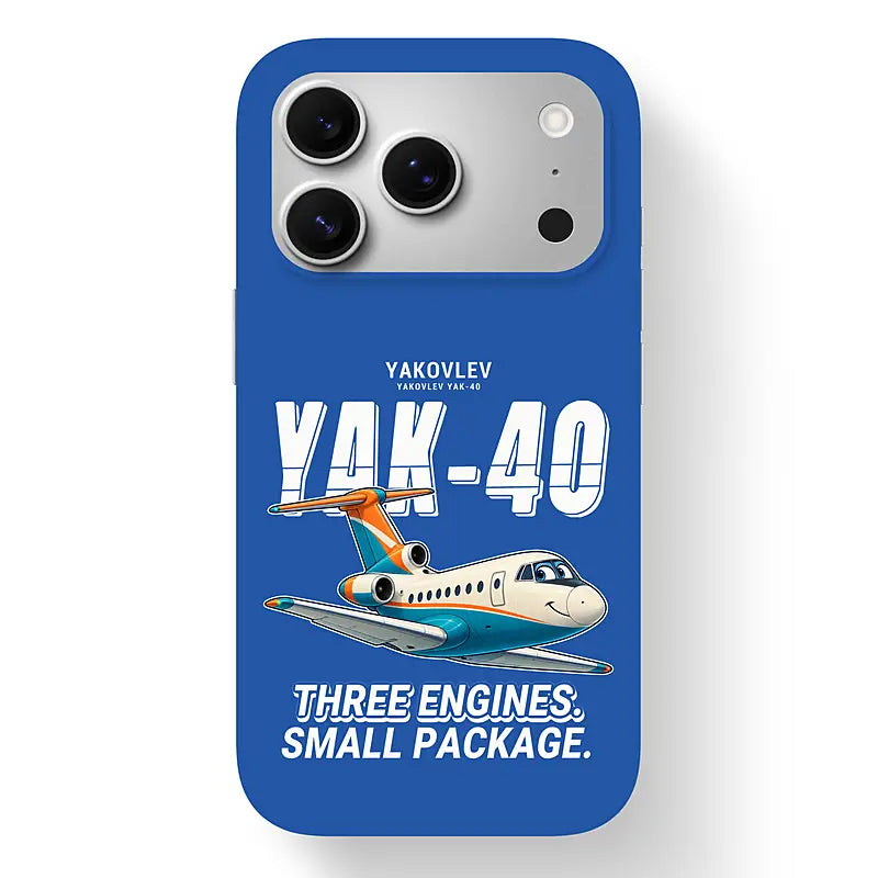 Yakovlev Yak-40 - Cartoon - MagSafe iPhone 17 Pro - Blue