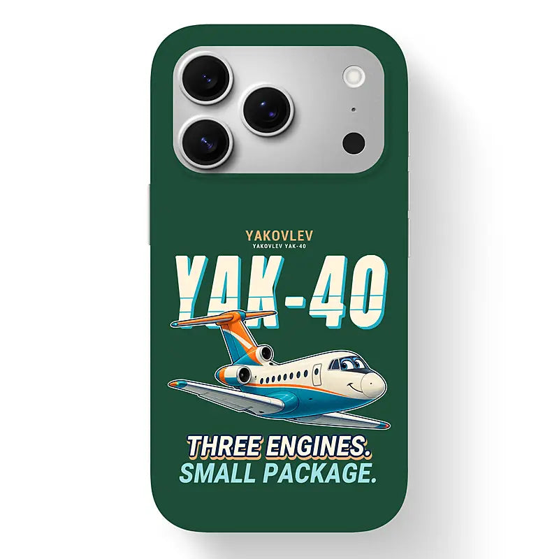 Yakovlev Yak-40 - Cartoon - MagSafe iPhone 17 Pro - Dark Green
