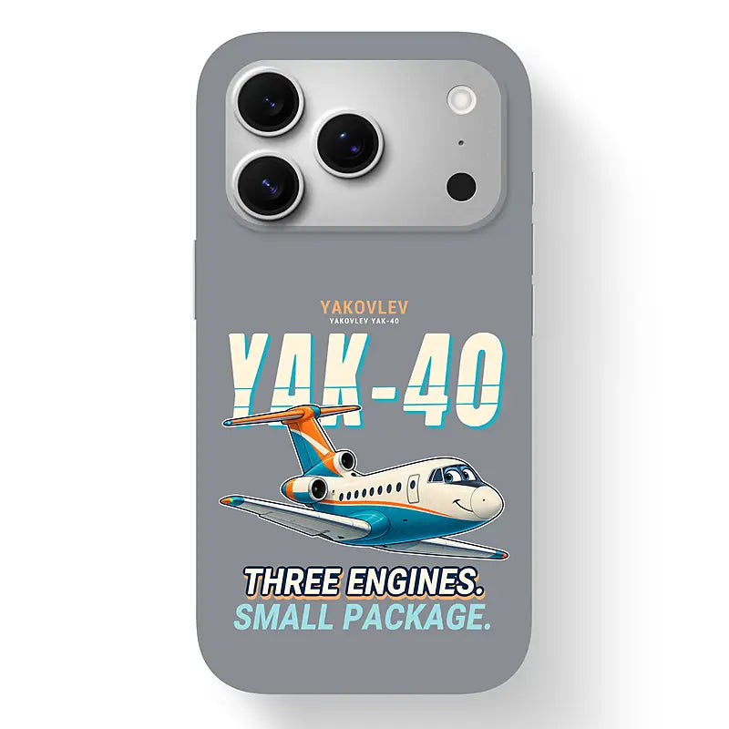 Yakovlev Yak-40 - Cartoon - MagSafe iPhone 17 Pro - Gray