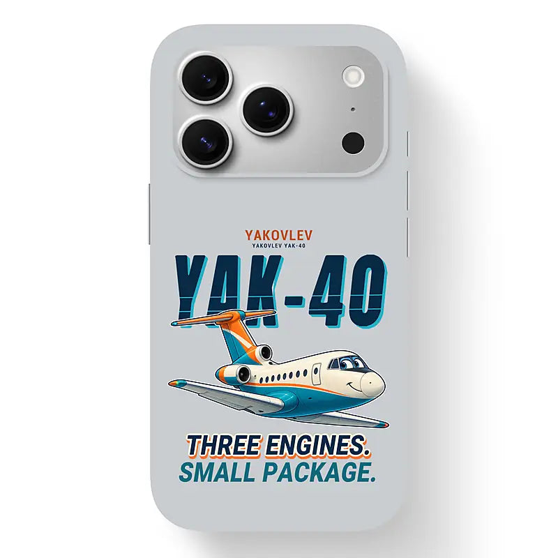 Yakovlev Yak-40 - Cartoon - MagSafe iPhone 17 Pro - Light Gray