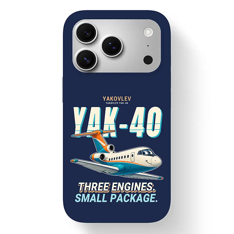 Yakovlev Yak-40 - Cartoon - MagSafe iPhone 17 Pro - Navy Blue