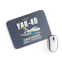 Thumbnail for Yakovlev Yak-40 - Cartoon - Mouse Pad - Navy Blue