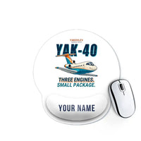 Thumbnail for Yakovlev Yak-40 - Cartoon + Name - Ergonomic Mouse Pad - White