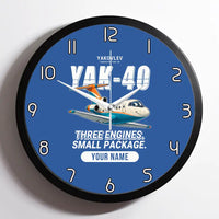 Thumbnail for Yakovlev Yak-40 - Cartoon + Name - Framed - Blue
