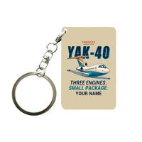 Thumbnail for Yakovlev Yak-40 - Cartoon + Name - Key Chain - Beige
