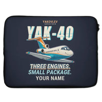 Thumbnail for Yakovlev Yak-40 - Cartoon + Name - Laptop Sleeve