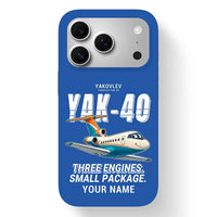 Thumbnail for Yakovlev Yak-40 - Cartoon + Name - MagSafe iPhone 17 Pro - Blue
