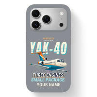 Thumbnail for Yakovlev Yak-40 - Cartoon + Name - MagSafe iPhone 17 Pro - Gray
