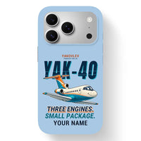 Thumbnail for Yakovlev Yak-40 - Cartoon + Name - MagSafe iPhone 17 Pro - Light Blue